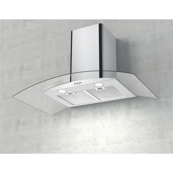 Curved glass Cooker Hood 506B 70/90cm