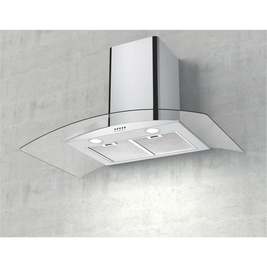 Curved glass Cooker Hood 506B 70/90cm - 图片 1