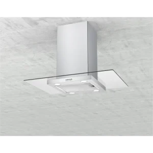 90cm Traditional Flat Glass Island Hood 801 - 图片 1