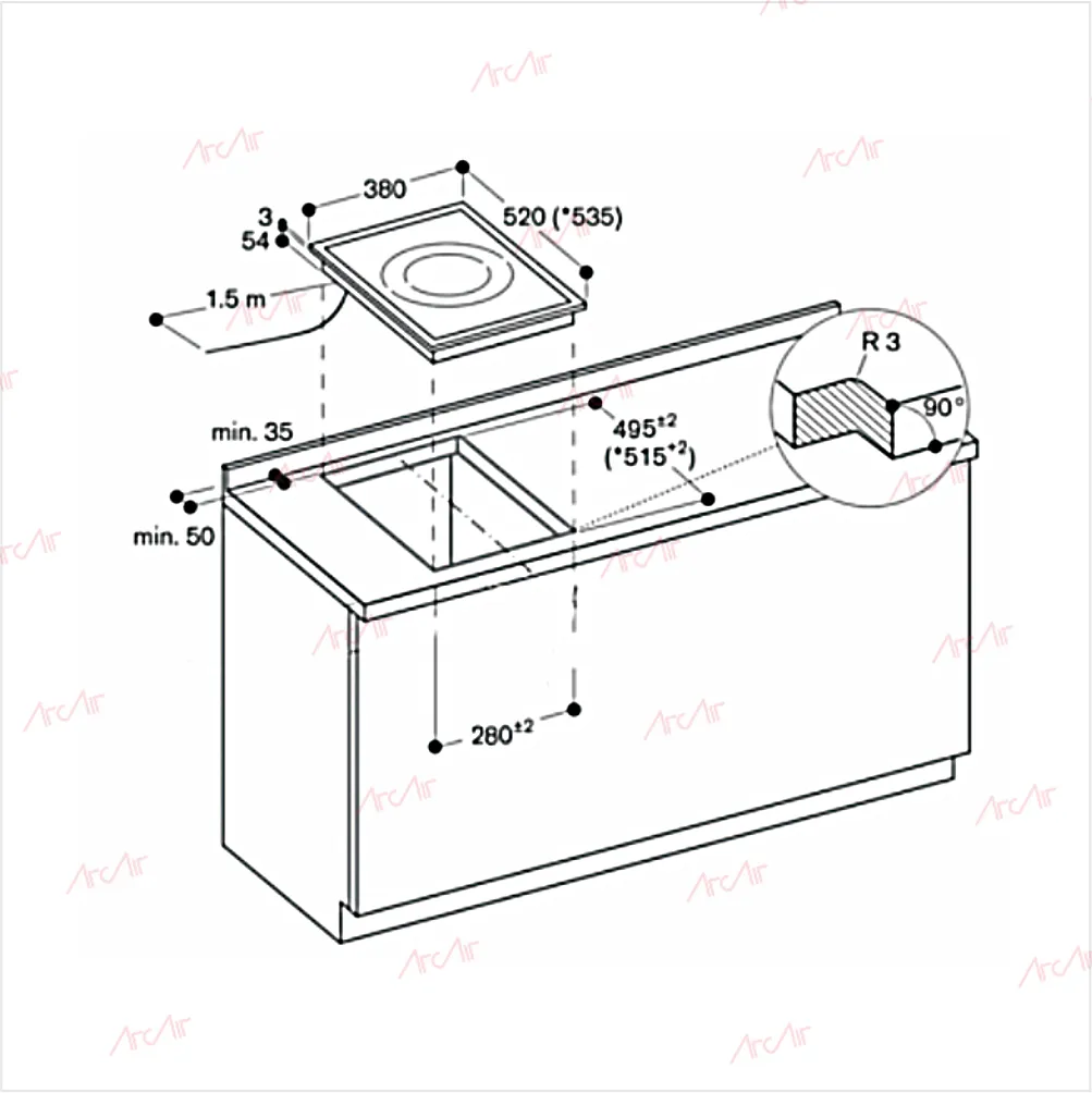 Built-in Induction Hob with Single Zone with Boost HJ3052IH1B - 图片 2