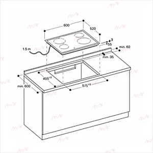 Built-in Induction Hob with 4 Zones with Boost HJ6052IH4B - 图片 2