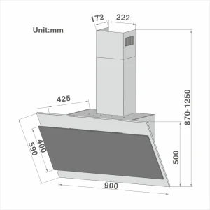 High End Designed RGB Angled Hood 728 - 图片 2
