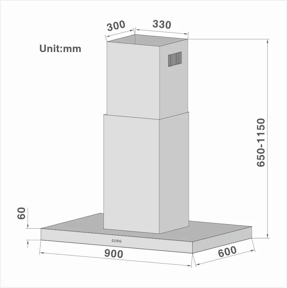 Typical Slim T Shape Island hood 802 - 图片 2
