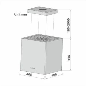 Designed Island Cooker Hood 820 - 图片 2