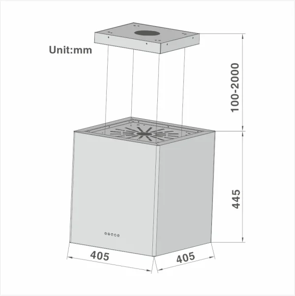 Designed Island Cooker Hood 820