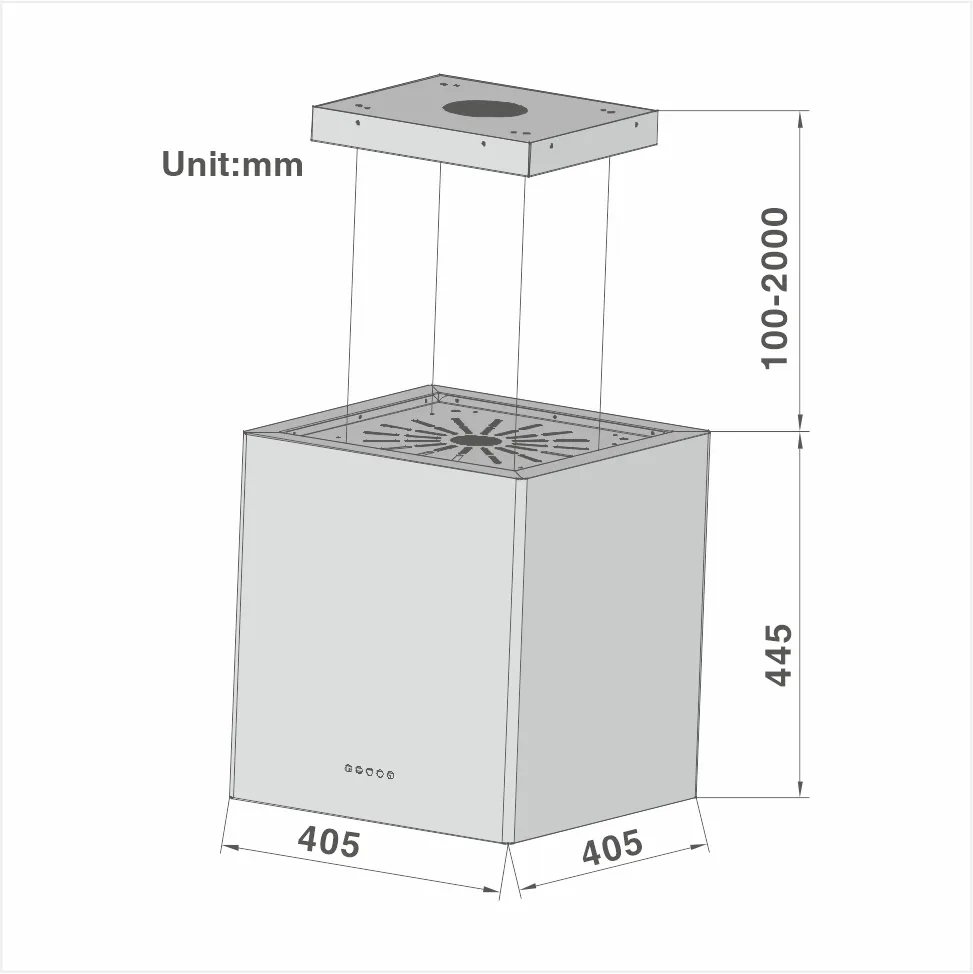Designed Island Cooker Hood 820 - 图片 2