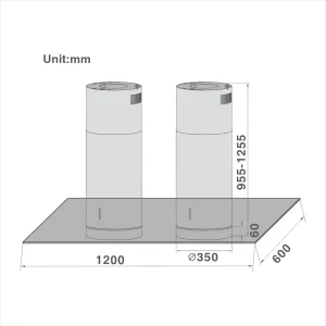 Powerful Island Cooker Hood 822A - 图片 2