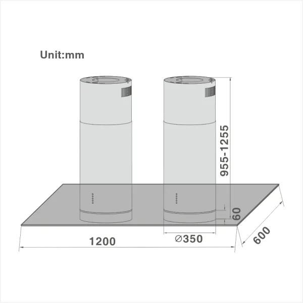 Powerful Island Cooker Hood 822A