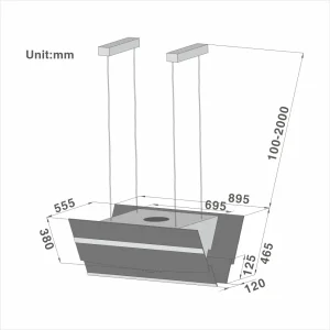 Special Designed Island Cooker Hood 826 - 图片 2