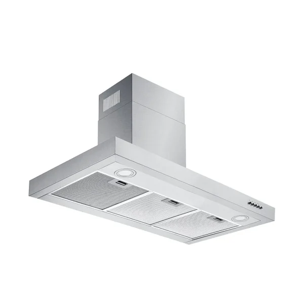 T-shape Chimney Cooker Hood Push Button Chimney 125 60/90cm