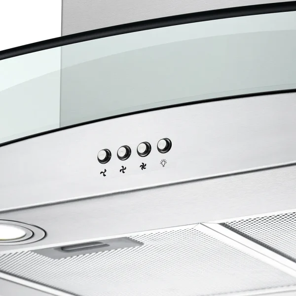 Curved glass Cooker Hood 502 60/90cm