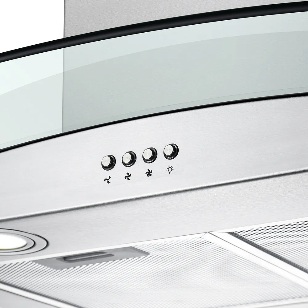 Curved glass Cooker Hood 502 60/90cm - 图片 4